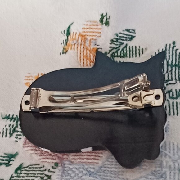 Black & White Retro Hair Barrette - Picture 3 of 5